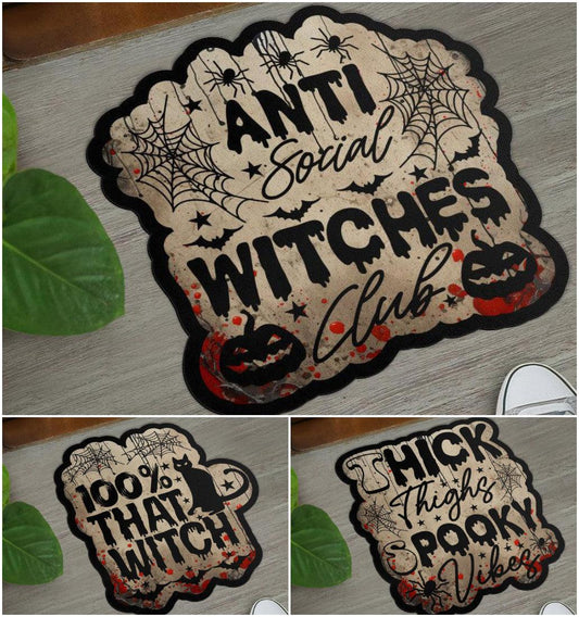 Witch Gothic Door Mat Spooky Doormat for Halloween