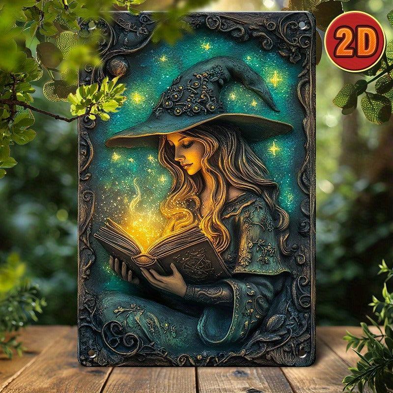 Witchy Wall Art Gothic Witch Metal Sign for Halloween, Christmas-MoonChildWorld