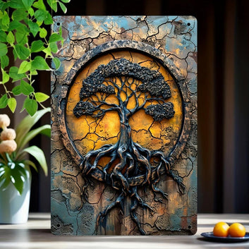 Tree Of Life Metal Sign Spiritual Tree Wall Art Tree of life Pagan Home Decor