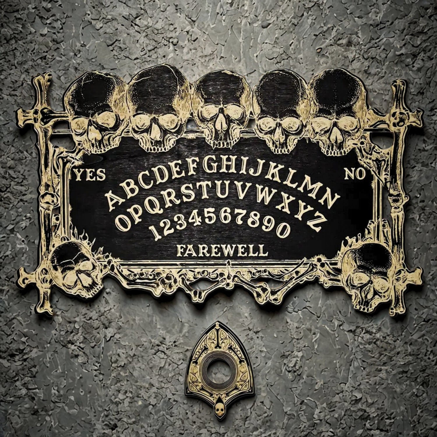 Pendulum Witch Ouija Board For Divination - Viking Tree Gothic Skull Wooden Talking Board Wiccan Altar Supplies-MoonChildWorld