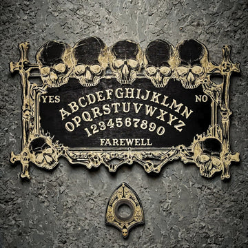 Pendulum Witch Ouija Board For Divination - Viking Tree Gothic Skull Wooden Talking Board Wiccan Altar Supplies-MoonChildWorld