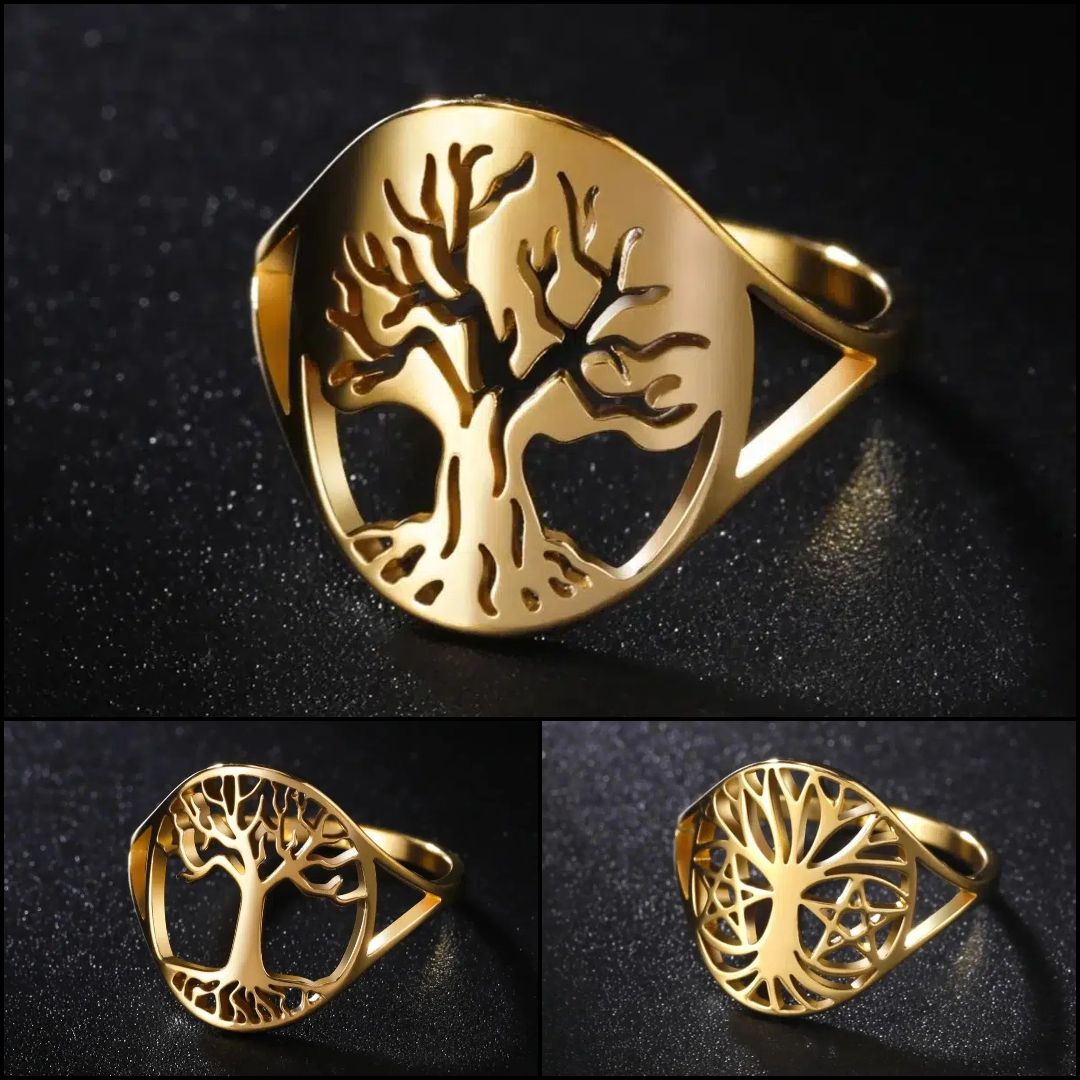 Pagan Jewelry Tree of Life Ring-MoonChildWorld