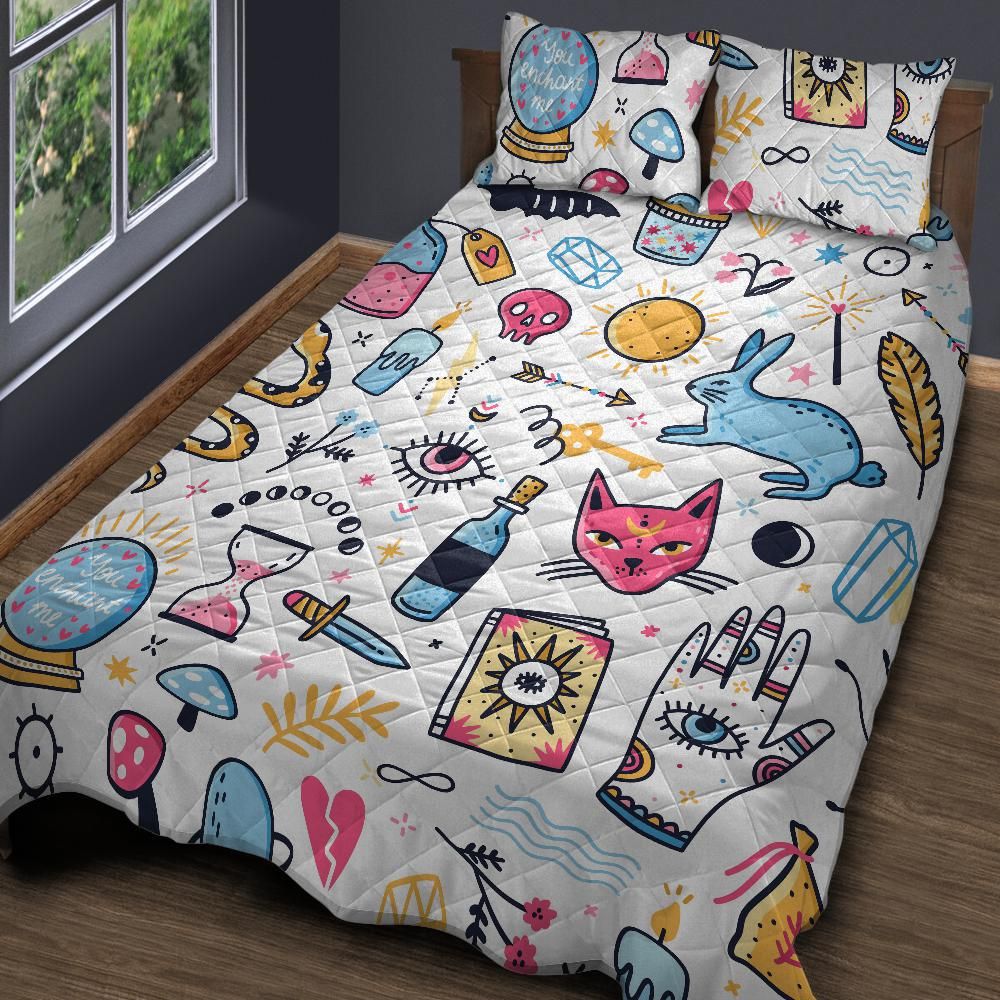 Witch Items Magic Quilt Bedding Set-MoonChildWorld