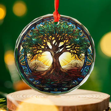 Spirit Tree of life Glass Ornament Pagan Yule Ornament-MoonChildWorld