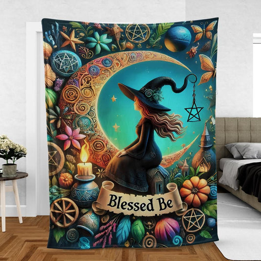 Moon Witch Blanket for Pagan & Wiccan Celebrations