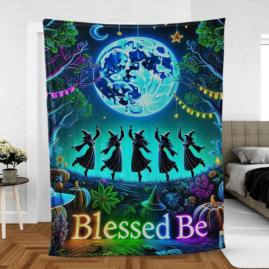Enchanted Witch Blanket for Pagan & Wiccan Home Decor