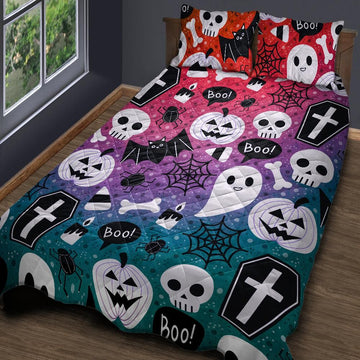 Halloween Witch Quilt Bedding Set-MoonChildWorld