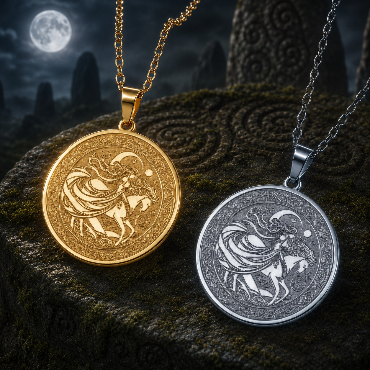 Rhiannon Goddess Necklace – dark mystical altar product photo 3