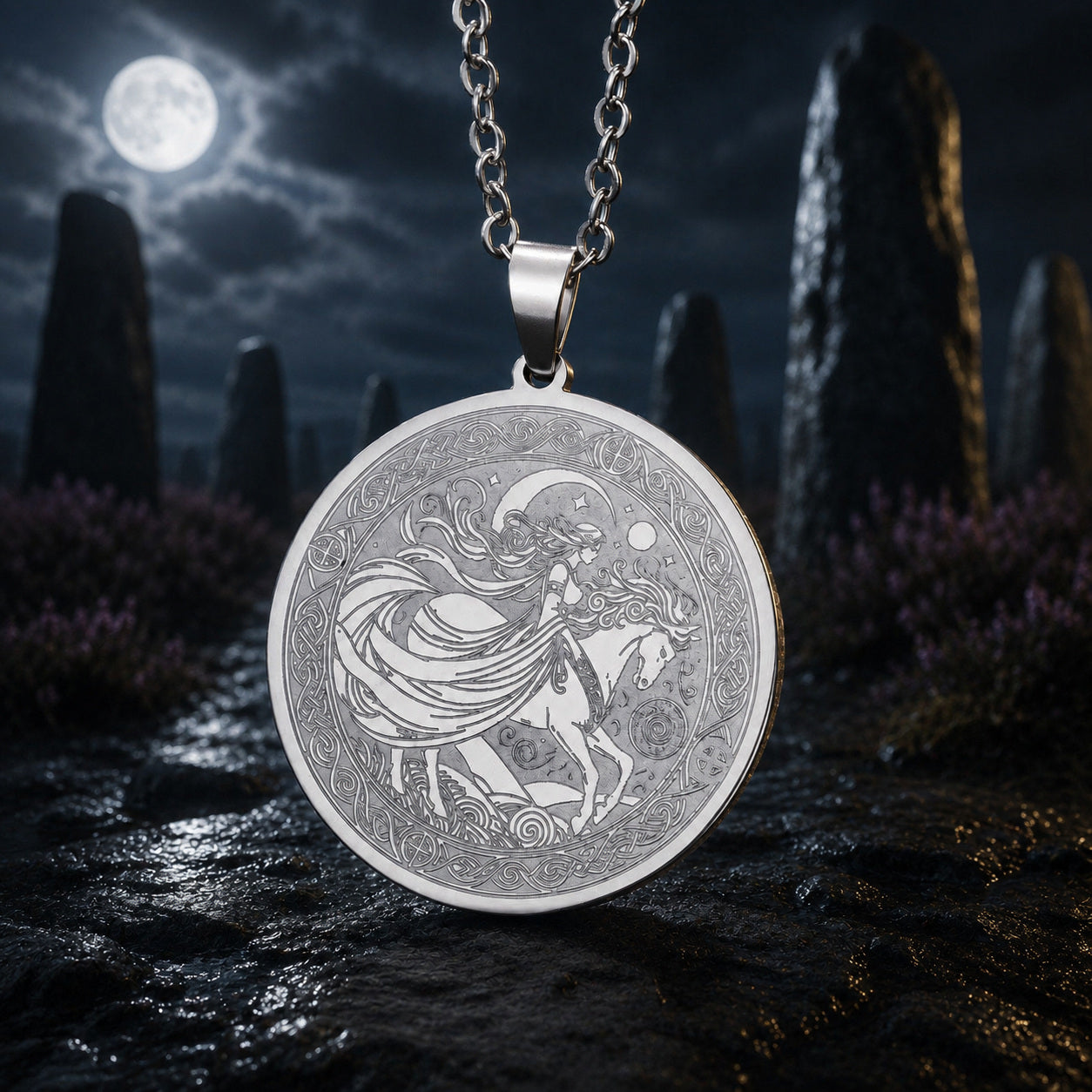Rhiannon Goddess Necklace – dark mystical altar product photo 4