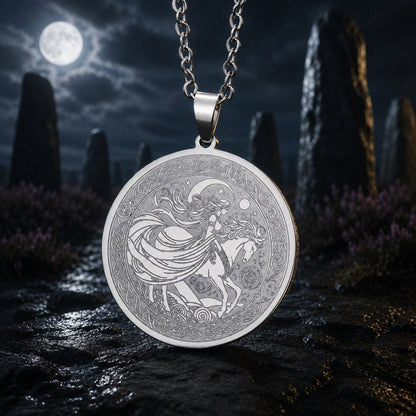 Rhiannon Goddess Necklace – dark mystical altar product photo 4