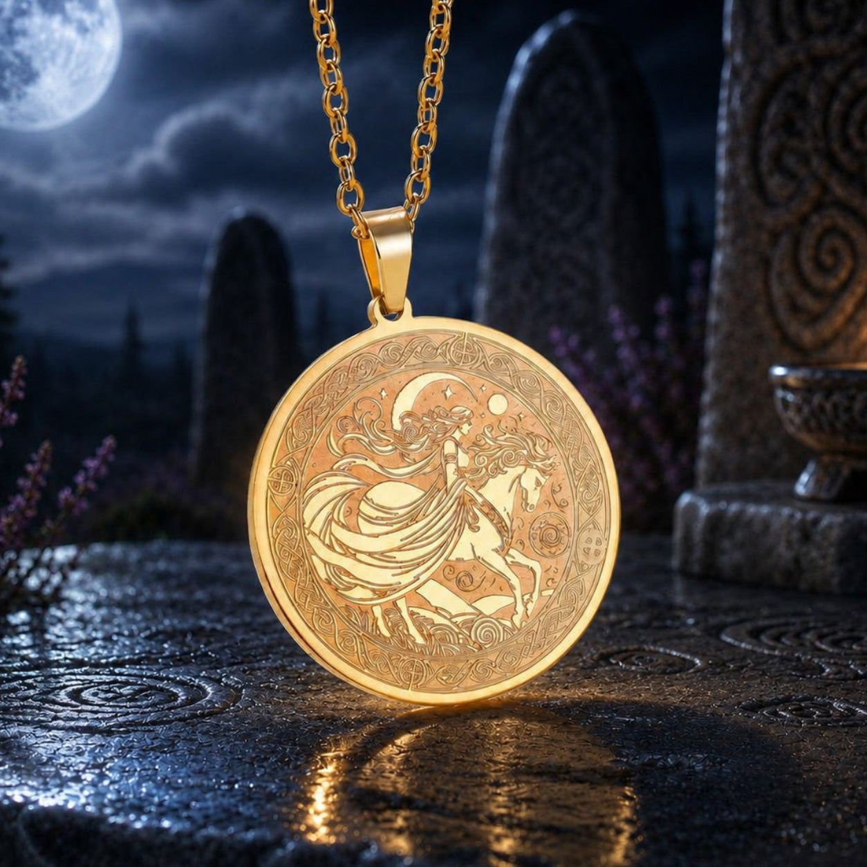 Rhiannon Goddess Necklace – dark mystical altar product photo 5