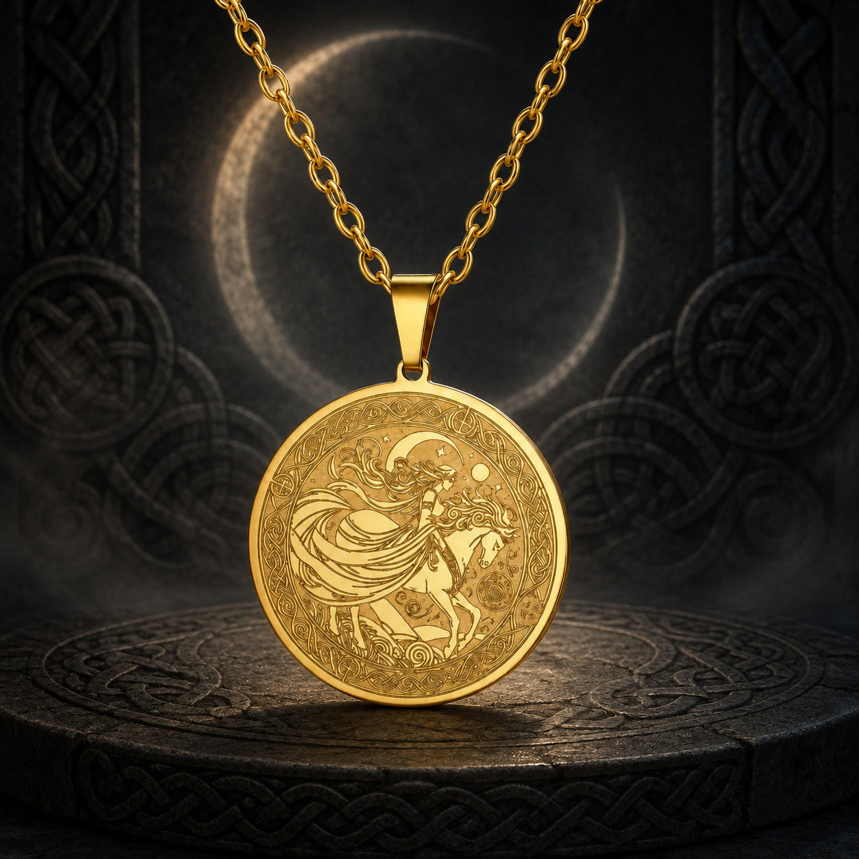 Rhiannon Goddess Necklace – dark mystical altar product photo 6