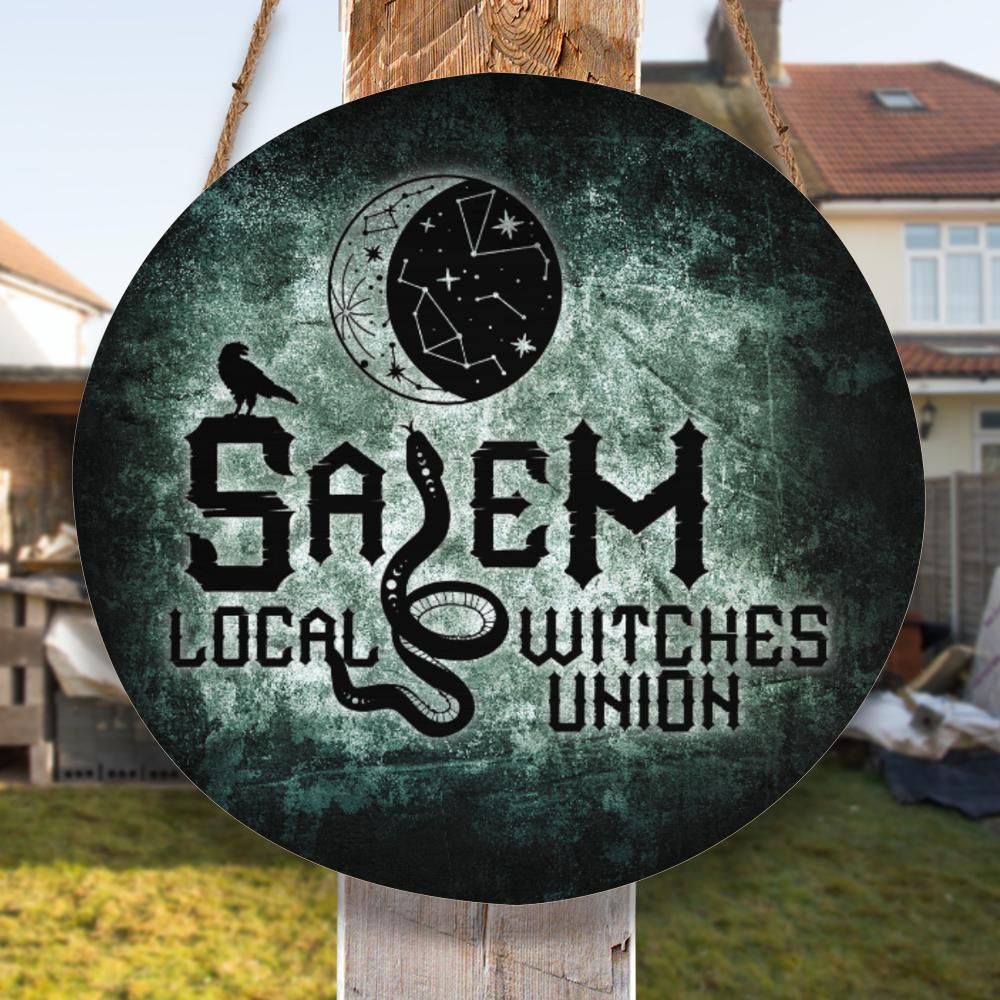 Salem witch sign Halloween Wood Sign-MoonChildWorld