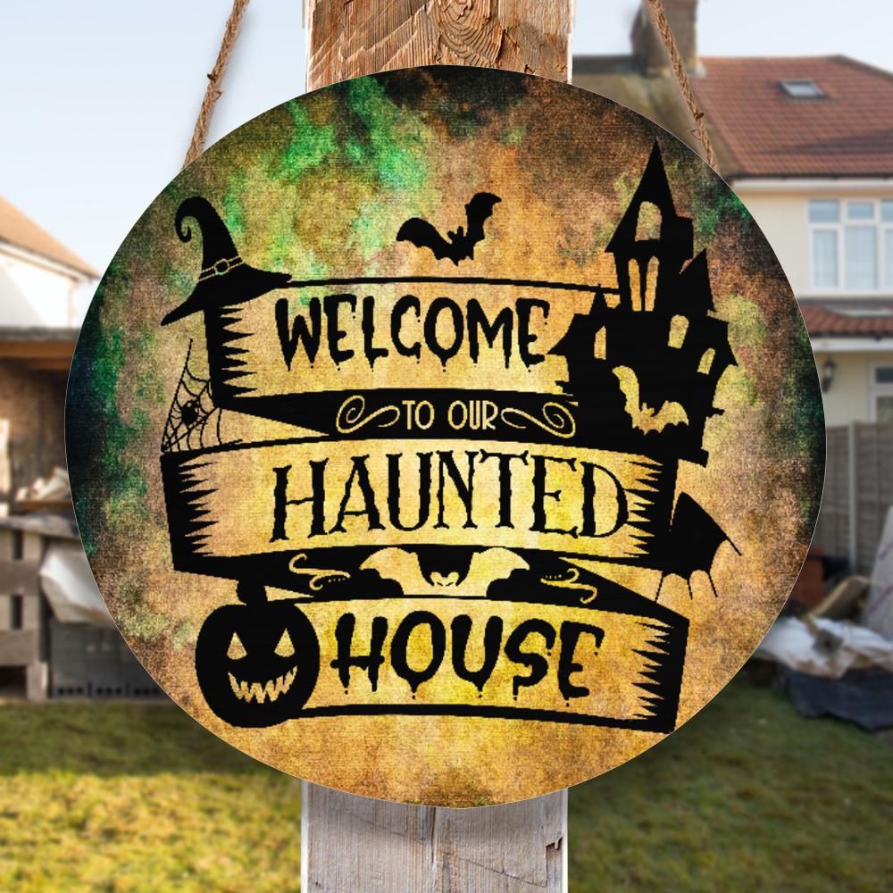 Witch Welcome Sign Halloween Wood Sign-MoonChildWorld