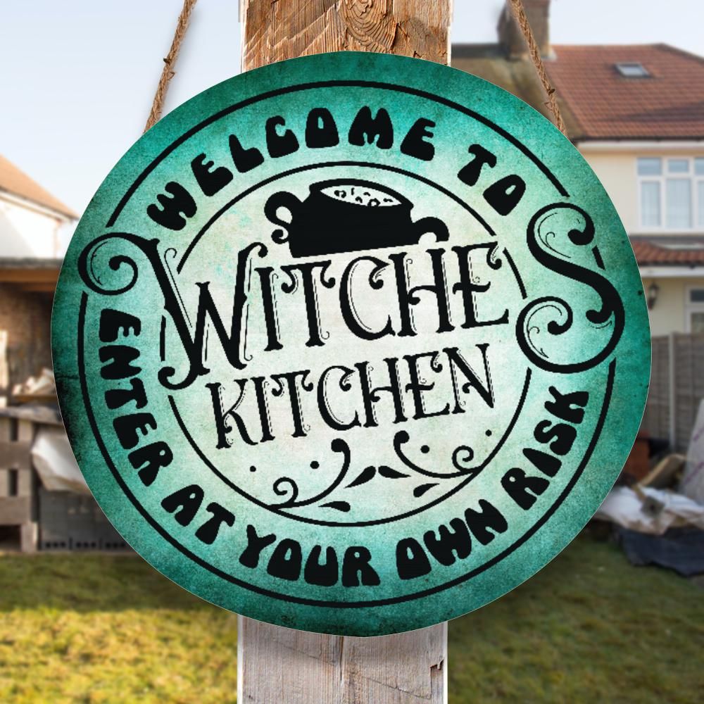 Witch Kitchen Sign Halloween Wood Sign-MoonChildWorld