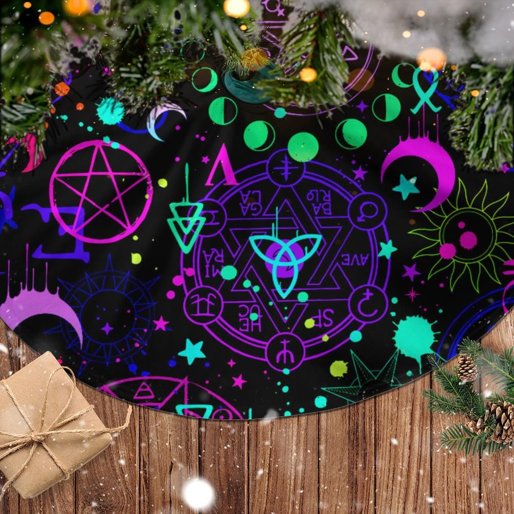 Witchcraft Christmas Tree Skirt-MoonChildWorld