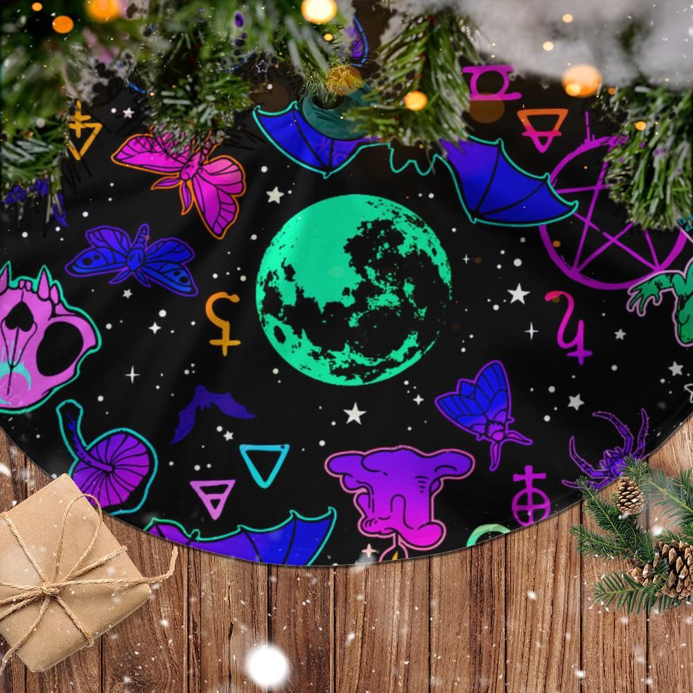 Witchcraft Christmas Tree Skirt-MoonChildWorld