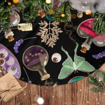 Magic Potion Gothic Christmas Tree Skirt-MoonChildWorld