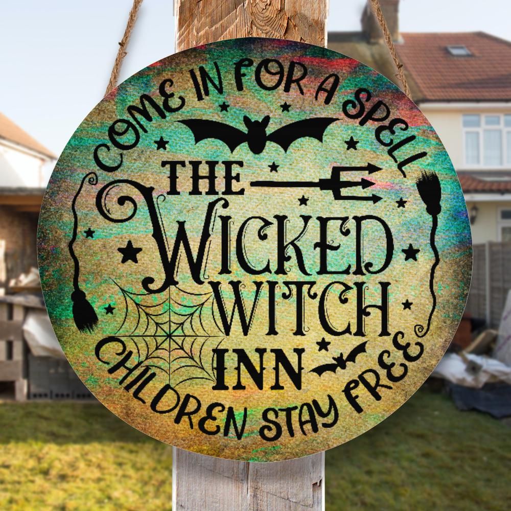 Wicked Witch Sign Halloween Wood Sign-MoonChildWorld