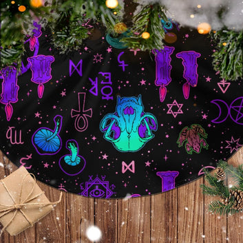 Witchcraft Christmas Tree Skirt-MoonChildWorld