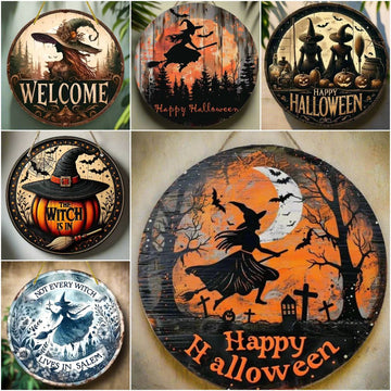 Vintage Wooden Sign Halloween Hanging Sign Gothic Wood Sign-MoonChildWorld