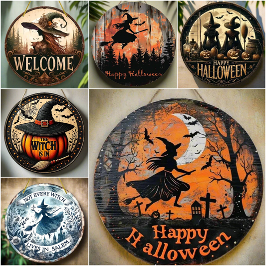 Vintage Wooden Sign Halloween Hanging Sign Gothic Wood Sign