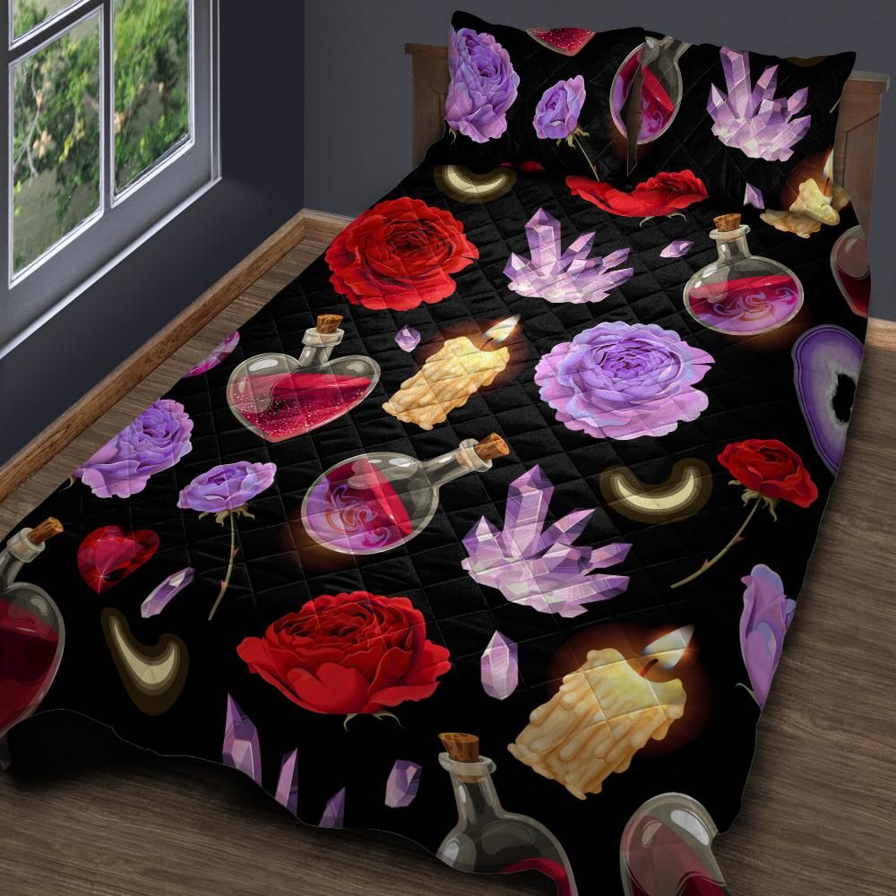 Magic Witch Quilt Bedding Set-MoonChildWorld