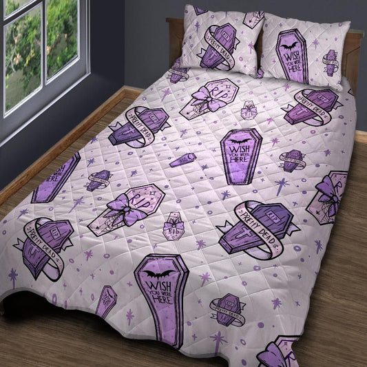 Coffin witch quilt bedding set