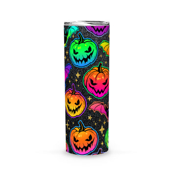 Pumpkin Bat Witch Tumbler - Halloween Tumbler