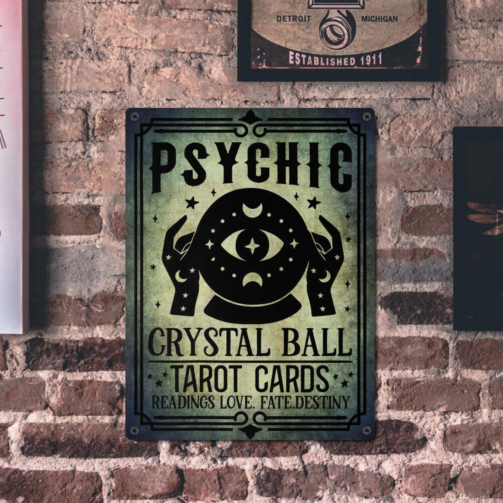 Tarot Witch Halloween Metal Sign-MoonChildWorld
