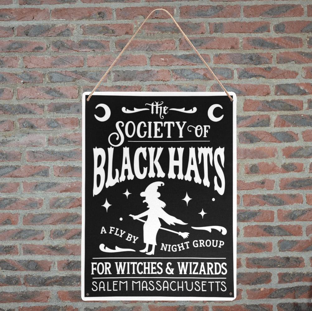 Black hats witch metal sign halloween hanging sign-MoonChildWorld