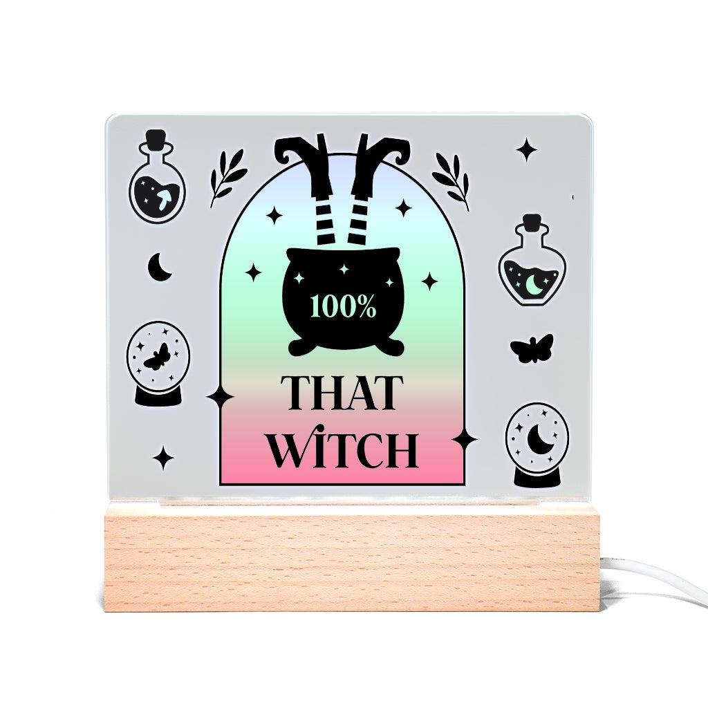 Witch Light Up Acrylic Sign Witch sign-MoonChildWorld