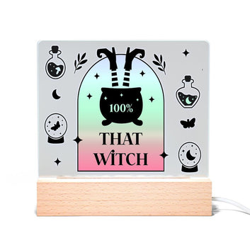 Witch Light Up Acrylic Sign Witch sign