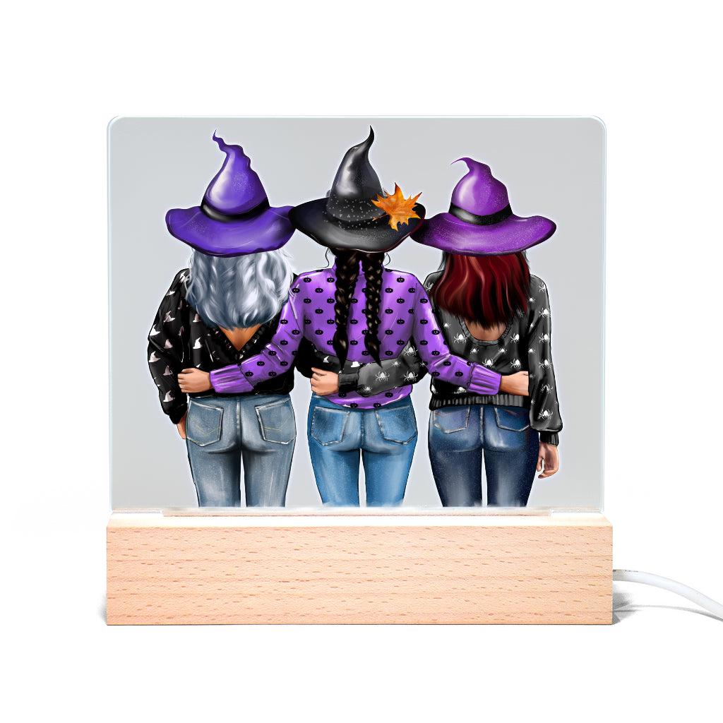 Witch sisters Light Up Acrylic Sign Witch Sign-MoonChildWorld