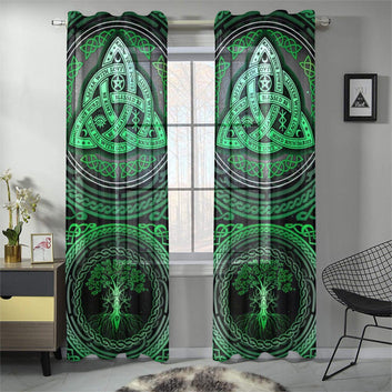 Celtic triquetra wicca Gauze Curtain-MoonChildWorld