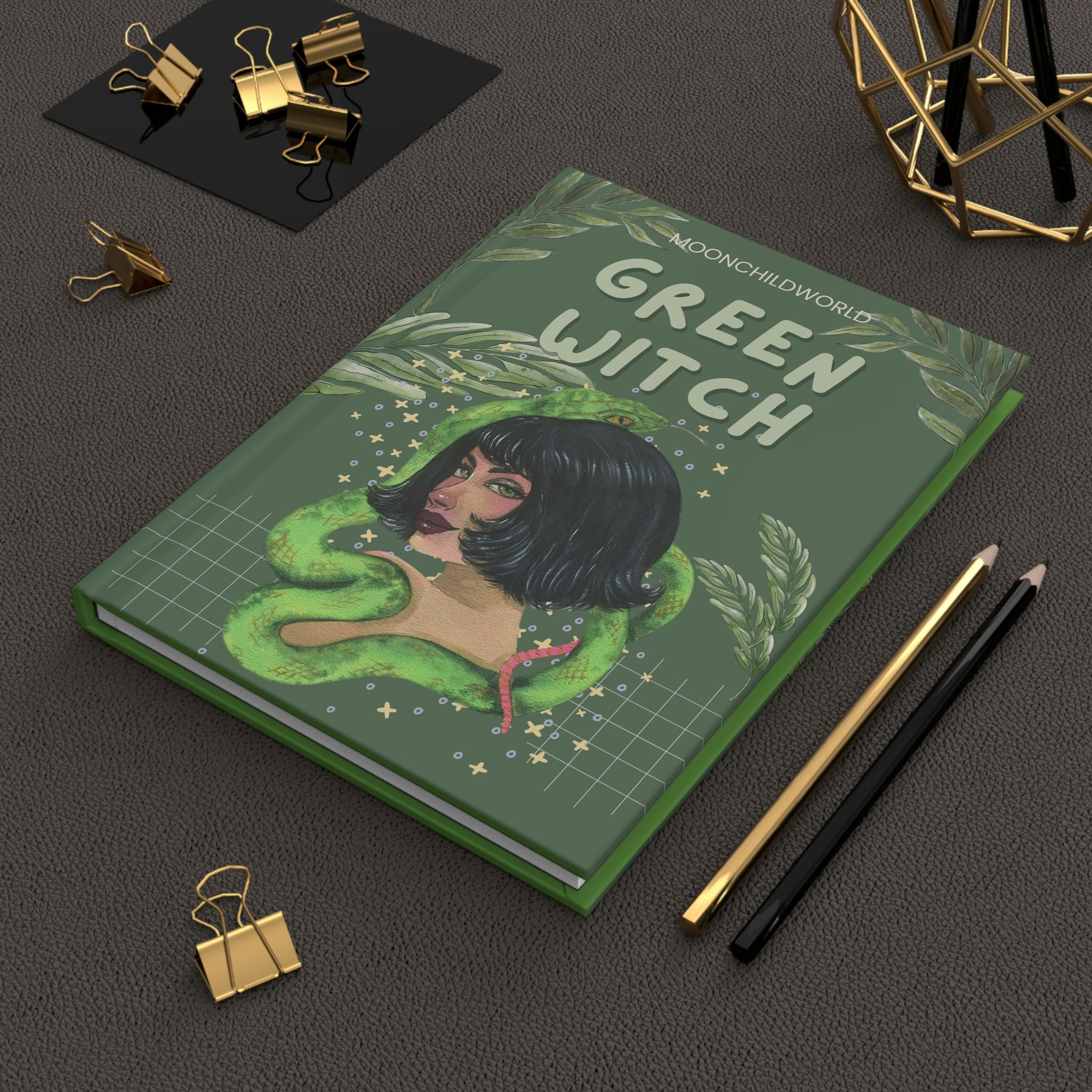 Witch Journal Green Witch Notebook-MoonChildWorld