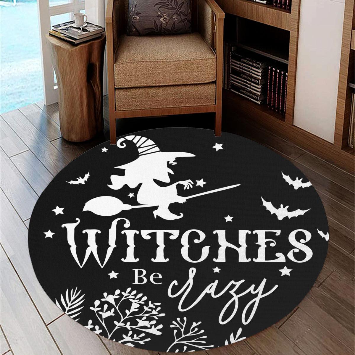 Witches be crazy Round Rug Witch Rug-MoonChildWorld