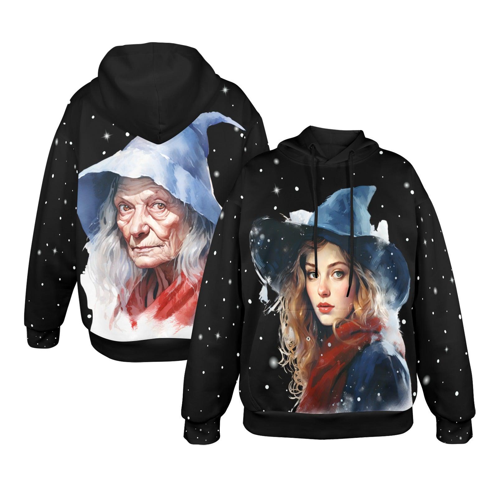 Solstice Winter Witch Christmas Hoodie-MoonChildWorld