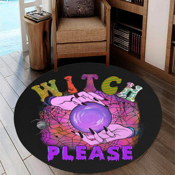 Witch Please Round Rug Witchy Round Rug-MoonChildWorld