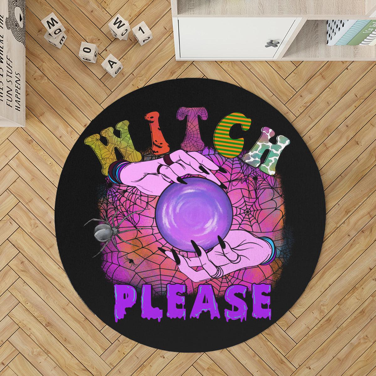 Witch Please Round Rug Witchy Round Rug-MoonChildWorld