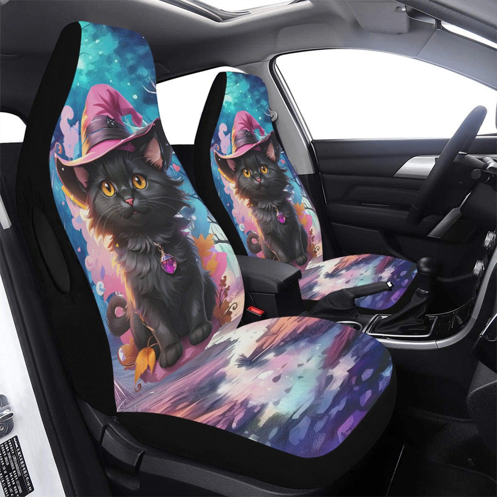 Witch Black cat Car Seat Covers-MoonChildWorld