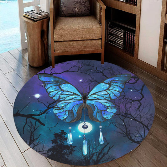 Magic Butterfly Round Rug-MoonChildWorld