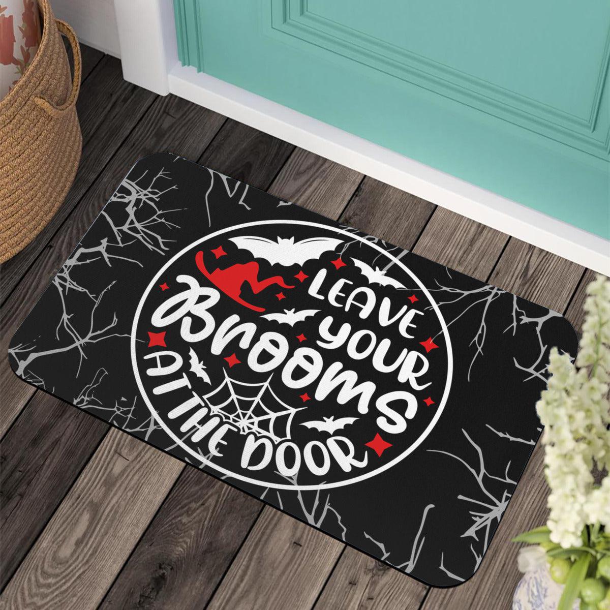 Leave your broom Witch Doormat Halloween Doormat-MoonChildWorld