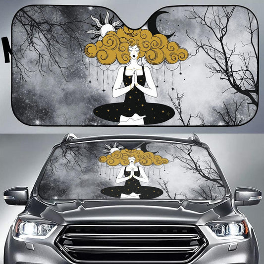 Goddess moon car sun shade