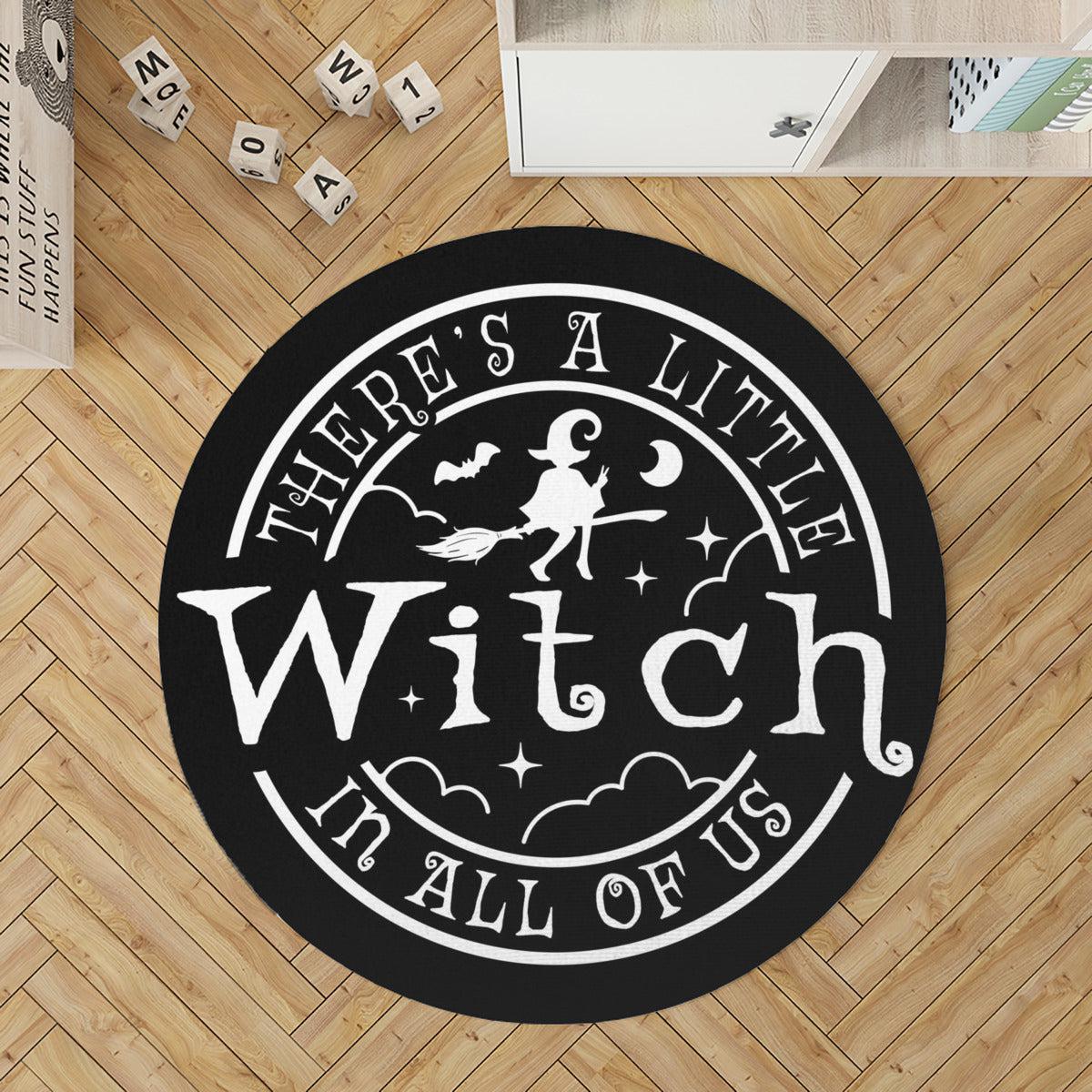 Little Witch Round Rug-MoonChildWorld