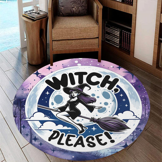 Witch Please Round Rug