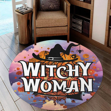 Witchy Woman Round Rug-MoonChildWorld