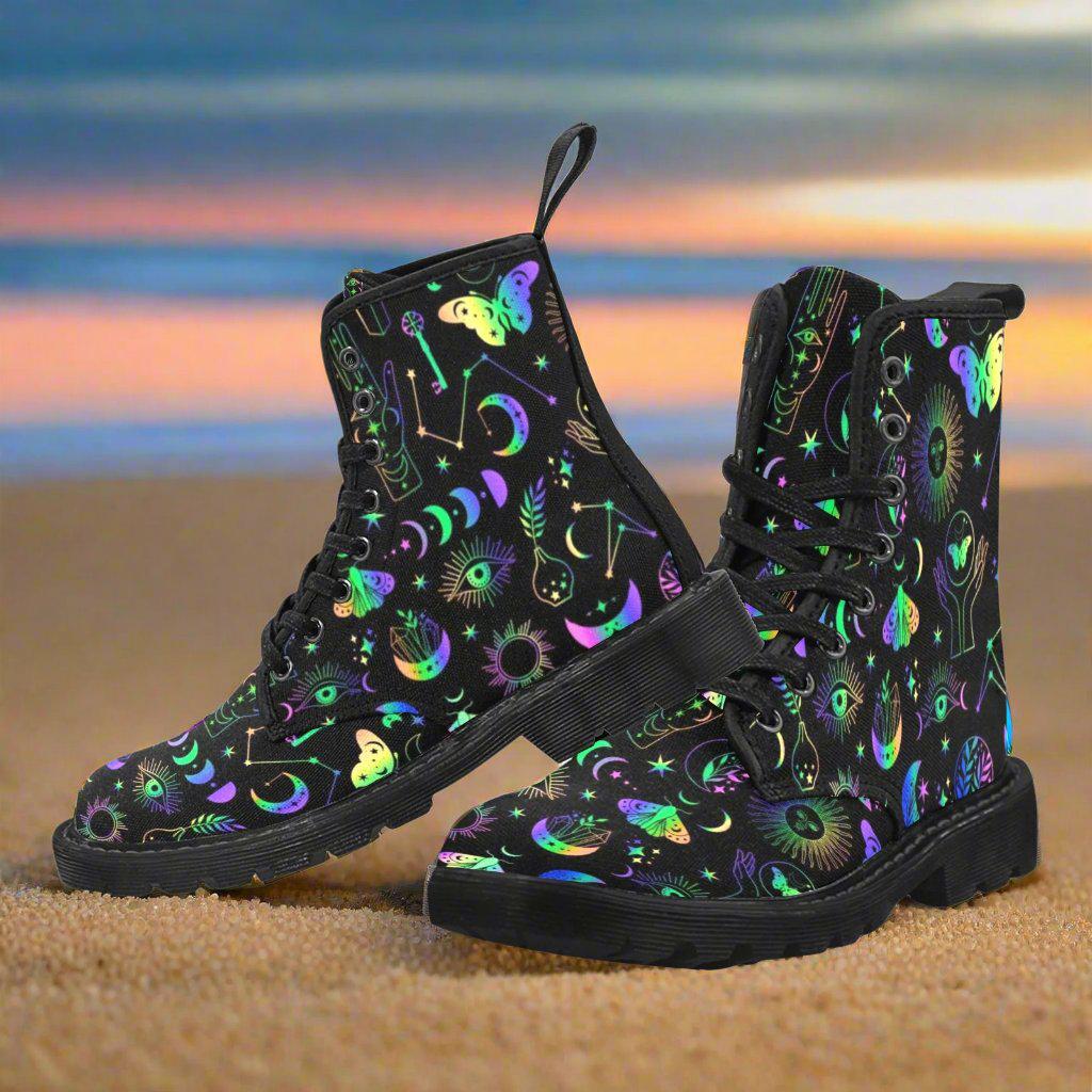 Celestial moon witchy Martin Boots-MoonChildWorld