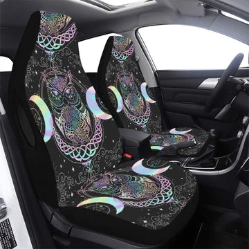 Moon owl wicca Car Seat Covers-MoonChildWorld
