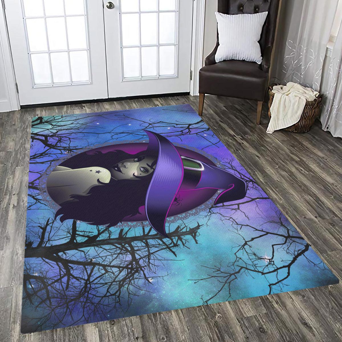 Dark witch area rug Halloween Witchy rug-MoonChildWorld